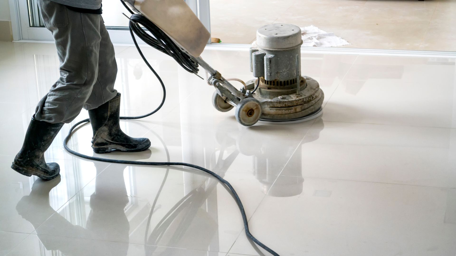 professional cleaning hard surface floor
